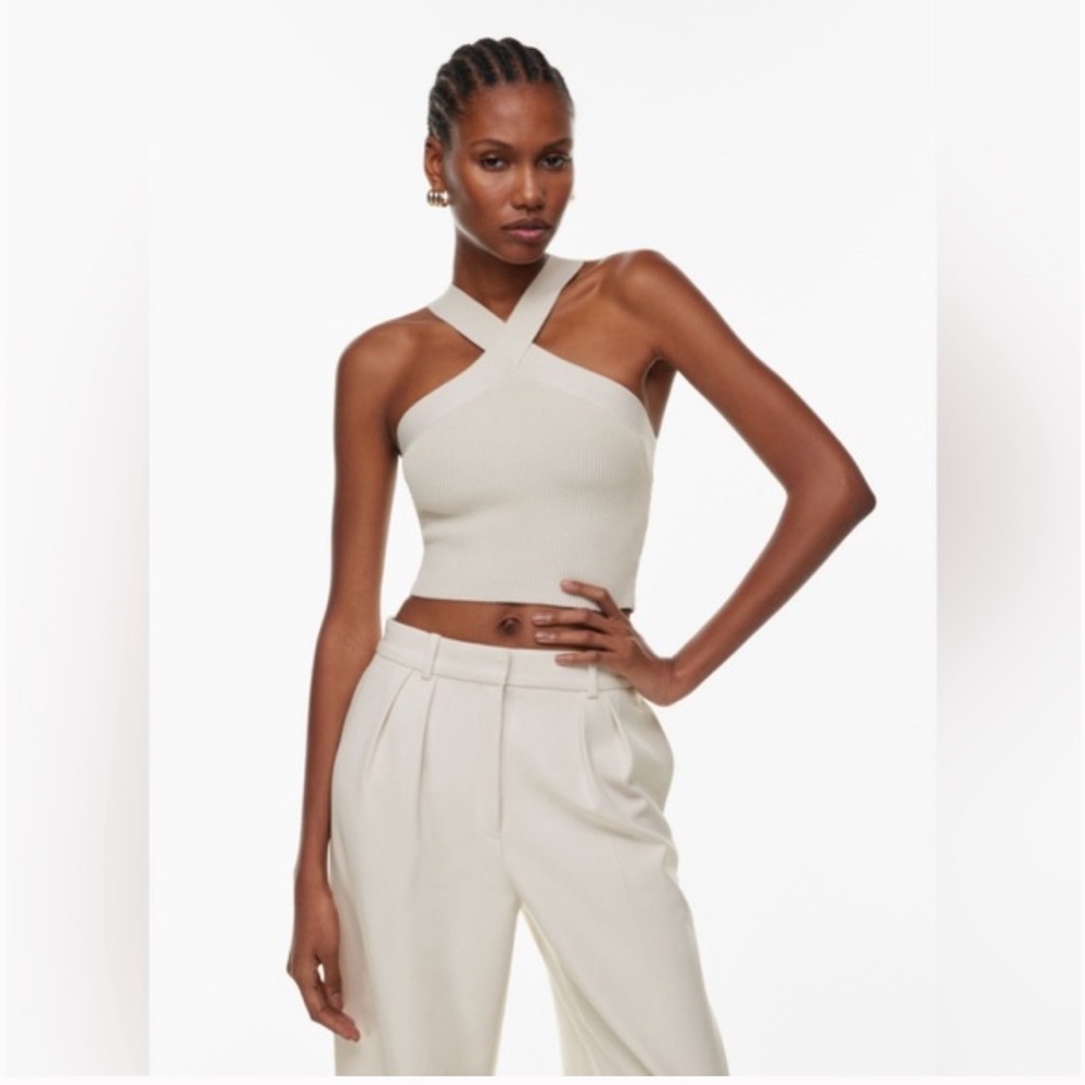 aritzia cross neck top